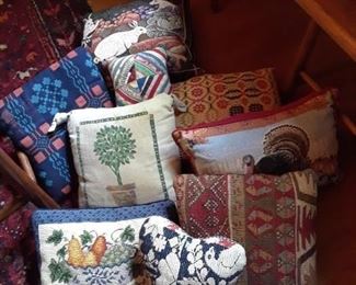Large selection of pillows