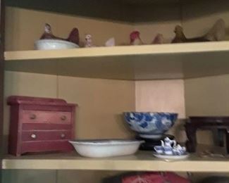 More doll house and hens on nests