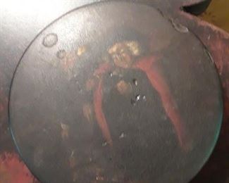 Patch box, painting on lid