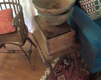 Bowls, boxes, tables