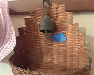 Unusual wall basket, antique