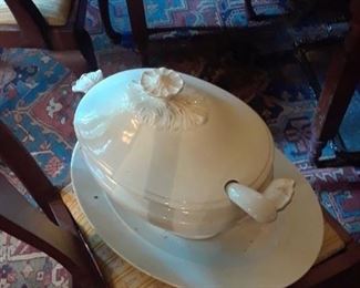 White ironstone tureen