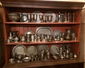 Large collection of pewter