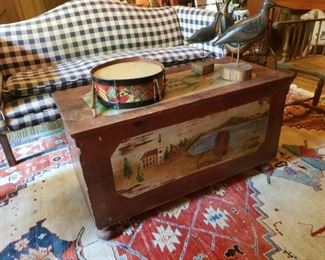 Antique painted chest