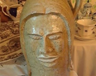Face jug, unsigned