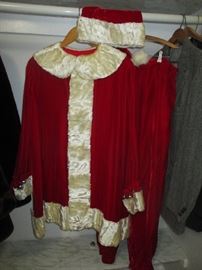 Jolly Santa Outfit with matching Hat, Pants, and Gloves