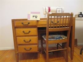 Kenmore Model 54 Sewing Machine in desk with matching chair