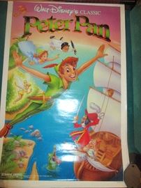 Peter Pan Disney Movie Poster, ~ 40" X 28"