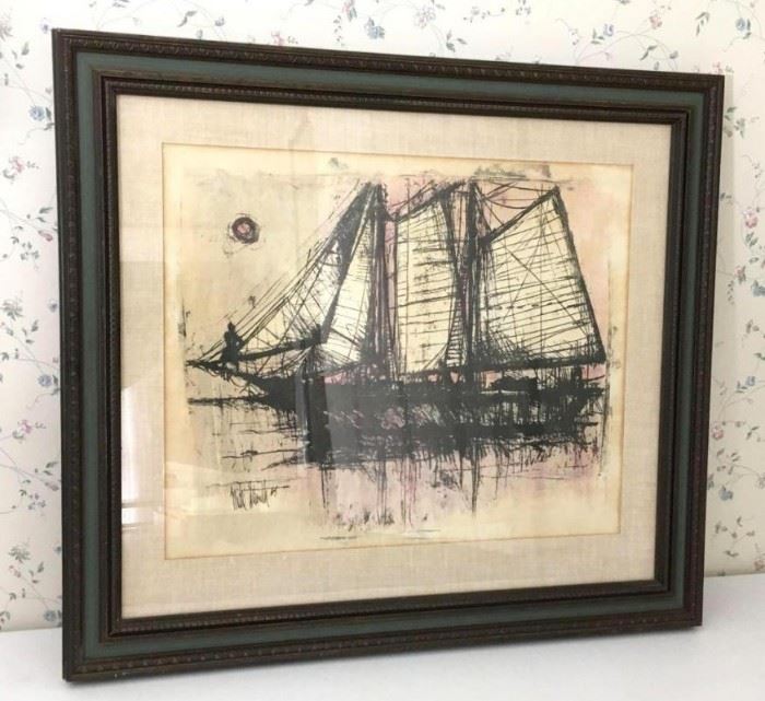 Framed Sailboat Picture