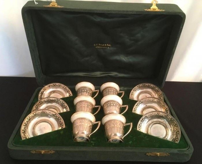 Sterling Demitasse Espresso Chocolate Set