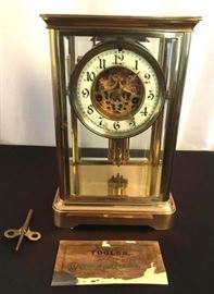 Waterbury Toulon 8 Day Spring Strike Mantle Clock