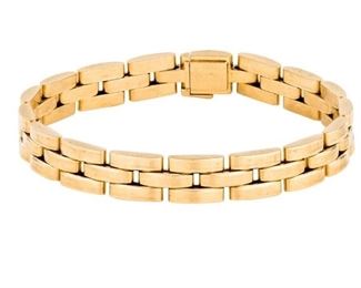 Cartier mailon panther3 row link bracelet 