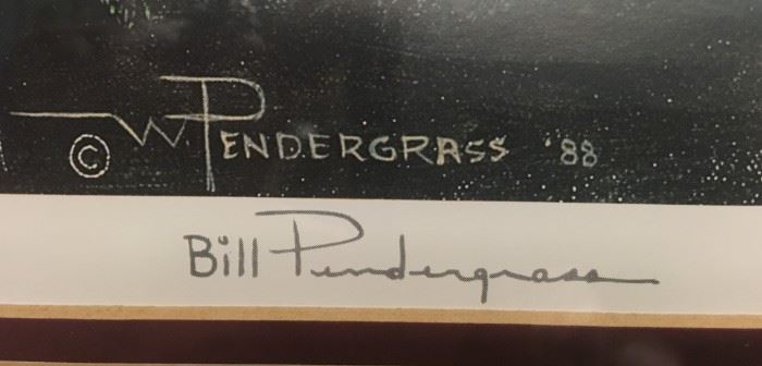 William "Bill" Pendergrass Signature Detail
