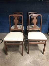 4 vintage higher end folding chairs