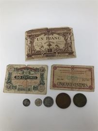 vintage foreign currency  