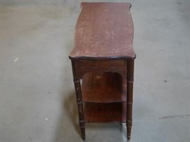 vintage wood side table 