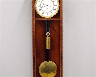 8 day Vienna Regulator with Piecrust dial and Mahogany 6-glass case