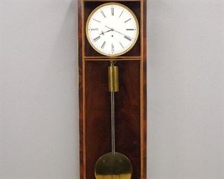 8 day Vienna Regulator with Engine turned dial and Mahogany 6-glass case