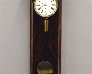 8 day Vienna Regulator with engine turned dial and Rosewood case
