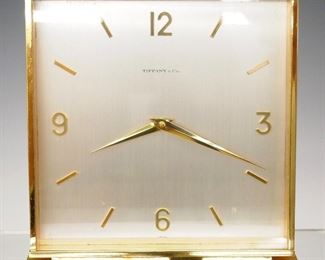 Tiffany Gilded desk clock