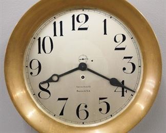 Large Chelsea ships clock with 12" dial