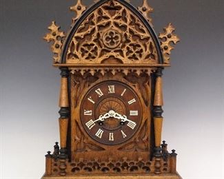 German Black Forest Gothic Revival Cuckoo Clock