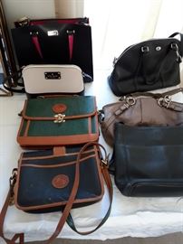 Nice collection of purses including: Coach, Dooney and Burke, Kate Spade