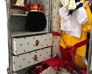 American Girl Doll trunk, clothing and accessories