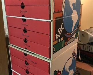 Grade school storage/keepsake boxes