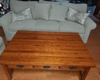 Ethan Allen Sofa - Mission Style Coffee Table