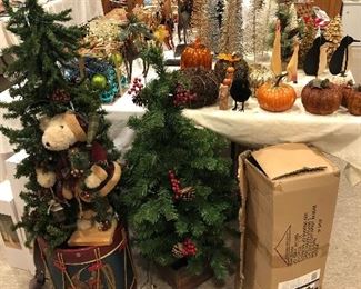 Christmas trees and decor