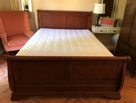 Queen Sleigh Bed, Queen Anne Chair