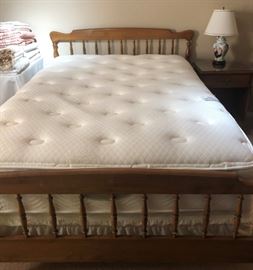 Queen Pennsylvania House Style Bedframe and Mattress & BS