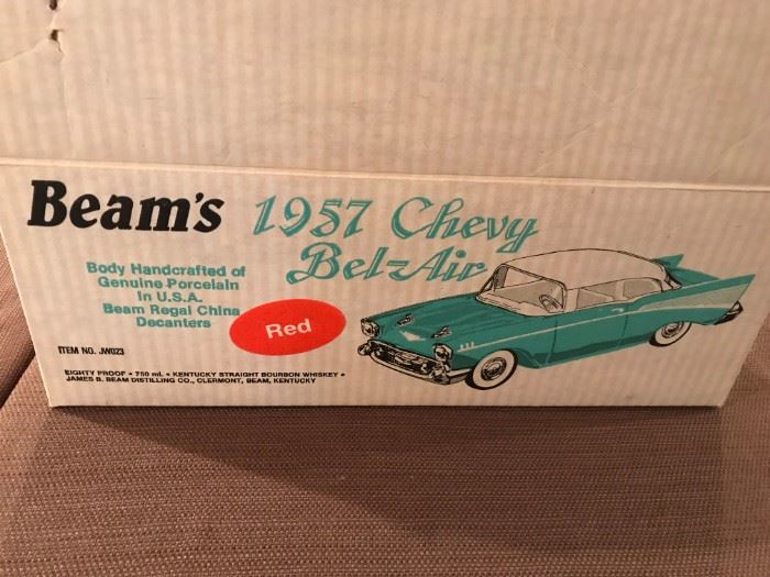 VINTAGE BEAM'S 1957 CHEVY DECANTER-SEALED