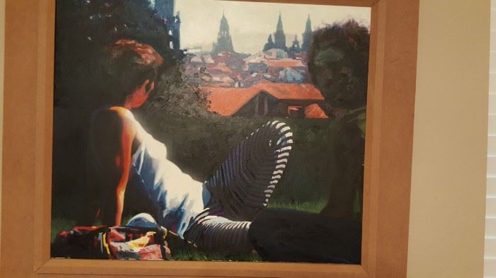 AUTHENTIC OIL PAINTING BY J. MENDEZ (GALICIA, SPAIN) SIGNED BY THE ARTIST