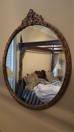 FRENCH  ANTIQUE GOLD MIRROR IN EXCELLENT CONDITION,