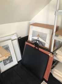 Hundreds upon hundreds of pieces of art. High dollar frames and the like