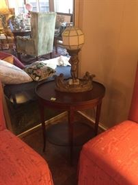 darling small table and cool retro lamp