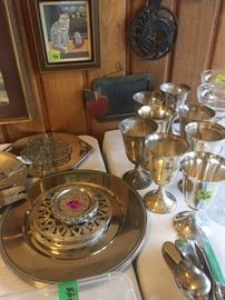 Several high quality silver plate pieces