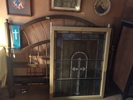 King size bed head board and foot board