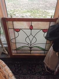 Stained glass window ready to hang