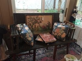 Amazing antique wicker porch swing