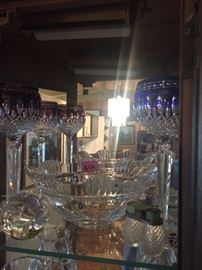 Waterford Clarenden wine glasses, amethist  and cobalt