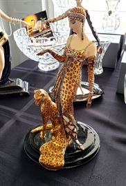 Franklin Mint - House of Erté "Ocelot" limited edition porcelain figurine