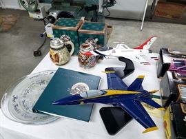 Fighter jet models, Anheuser-Busch beer steins