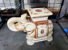 Ceramic elephant stool / table