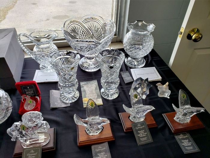 Waterford Crystal, Erté figurines, Lalique, and more!