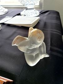 Lalique Collector's Society cherub for the Elton John AIDS Foundation