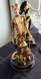 Franklin Mint - House of Erté "Leopard" limited edition porcelain figurine