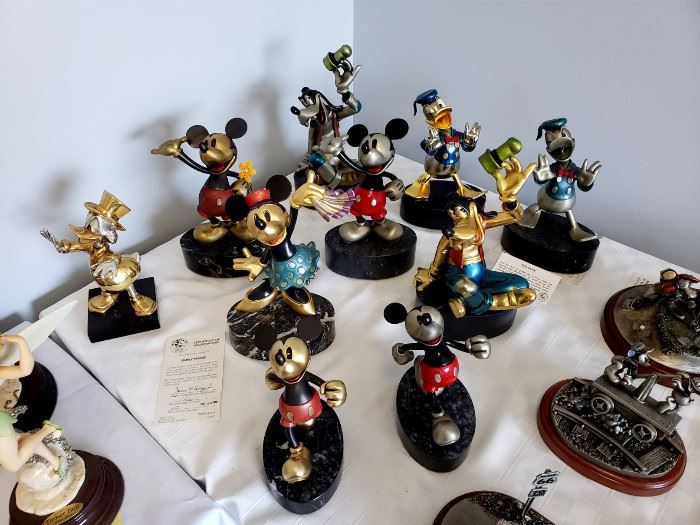 Chilmark / Hudson Creek limited edition Disney (mainly Mickey Mouse and friends) pewter figurines